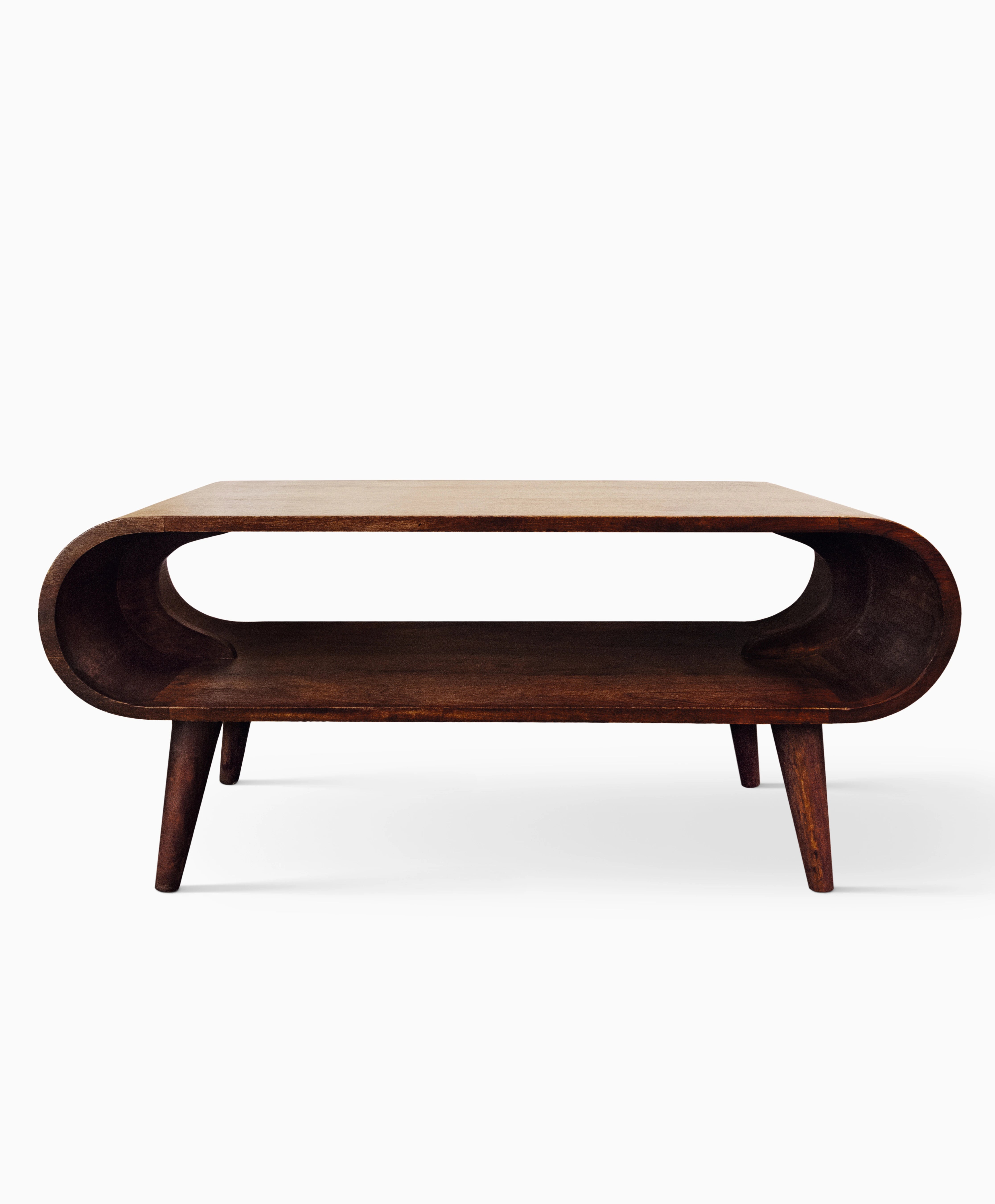 Eco-conscious coffee table with minimalist mid century look