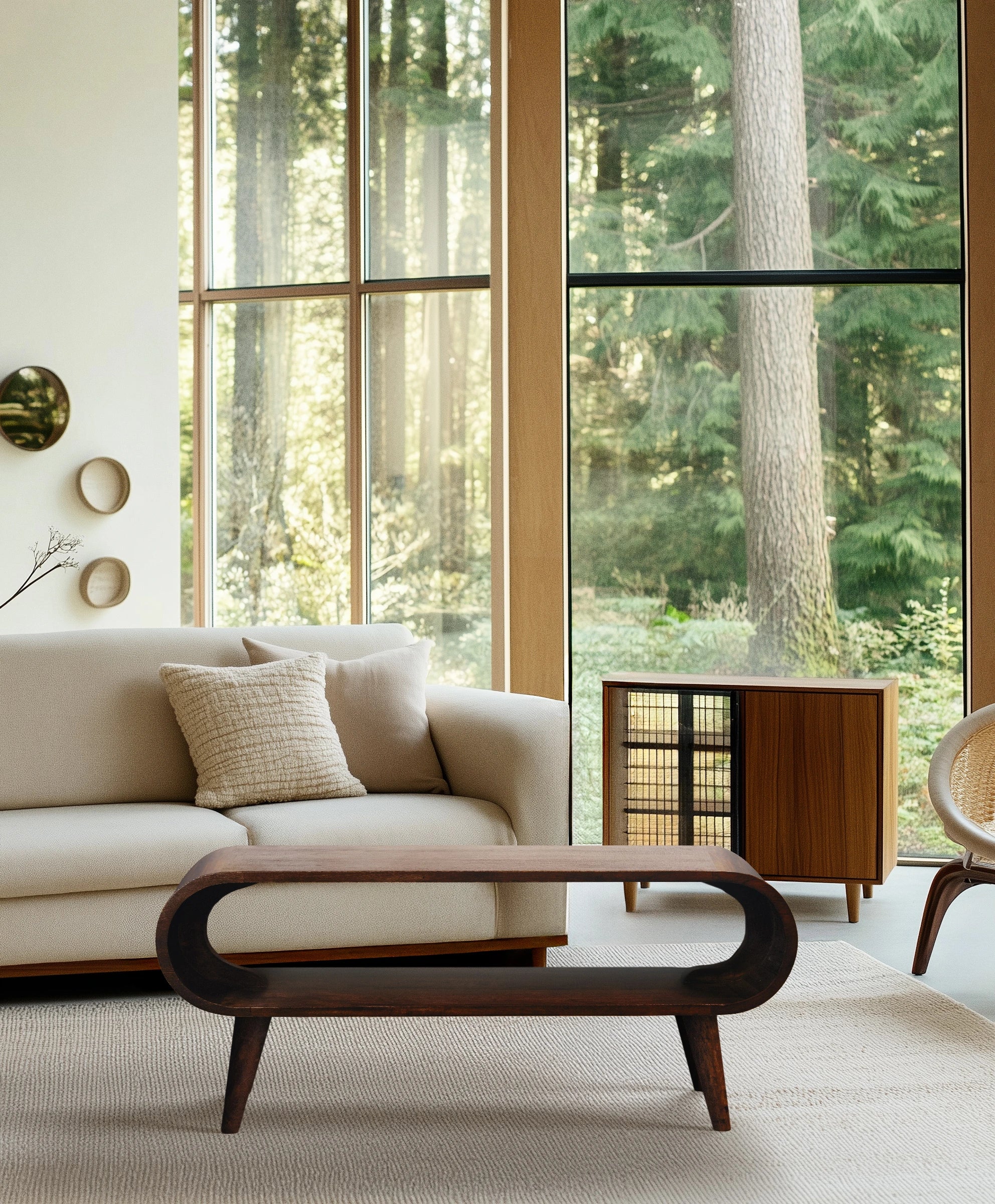 walnut coffee table rectangle