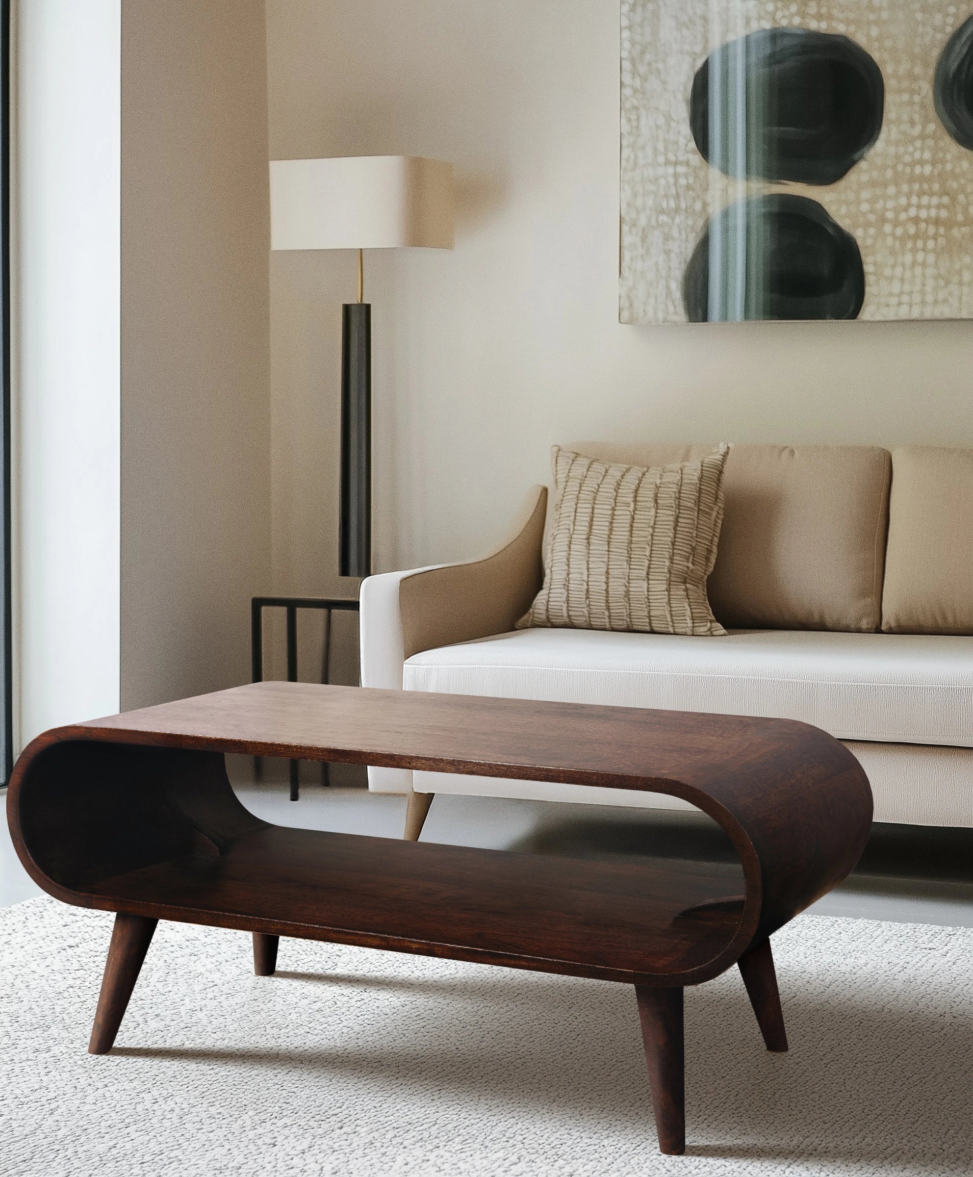 walnut wood coffee table
